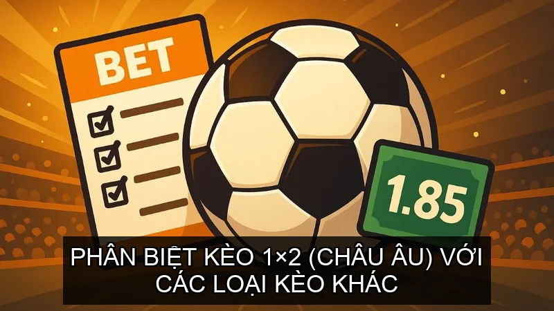 Phân biệt Kèo 1×2 (Châu Âu) với các loại kèo khác 
